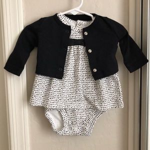 Carters baby dress and cardigan set